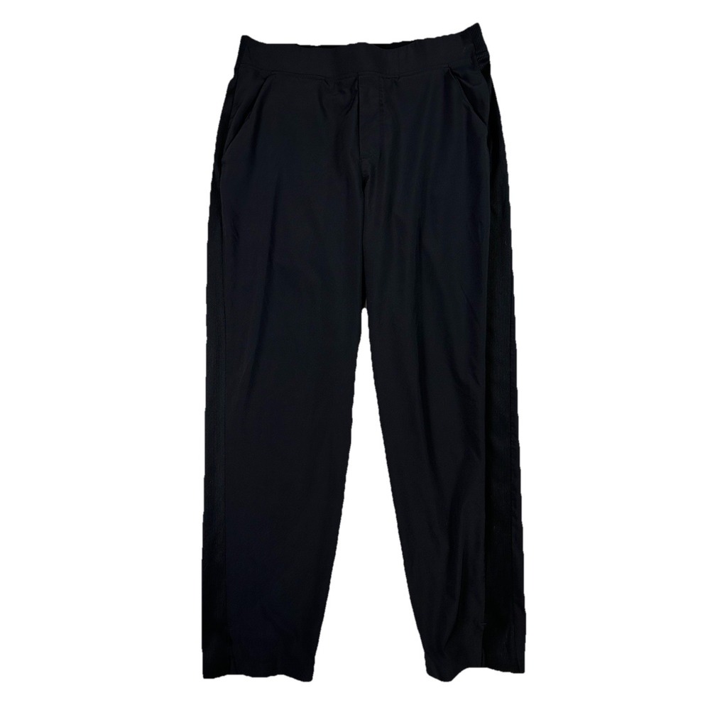 Athleta Brooklyn Mid Rise Ankle Pant Elastic Waist Black 10 Casual Comfort EUC